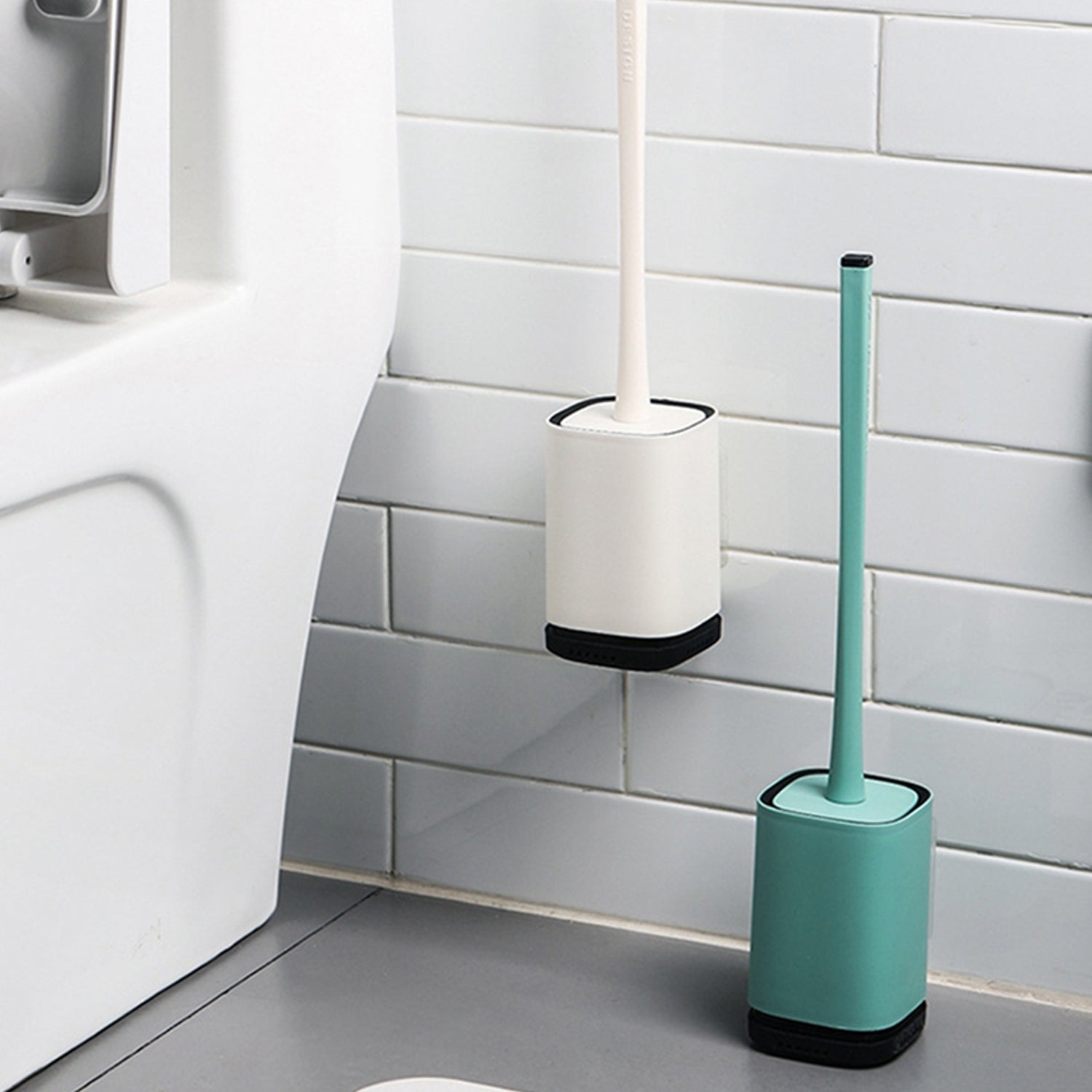 7601 Silicone Toilet Brush with Holder Stand , Brush for Bathroom Cleaning, Cleaning Silicone Brush and Holder DeoDap 7601 Silicone Toilet Brush with Holder Stand , Brush for Bathroom Cleaning, Cleaning Silicone Brush and Holder DeoDap
